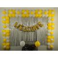 WELCOME Banner 16 inch letter Foil Balloons Set,-(K.S.). 