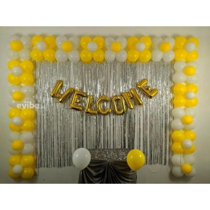 WELCOME Banner 16 inch letter Foil Balloons Set,-(K.S.)