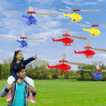 Kids Handle Cable Power Helicopter Cable Helicopter Toy Outdoor Bamboo Dragonfly Fun Flying Toys Small Airplane Toy Color Random Funny Toys for Kids. 