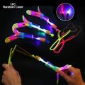 SF Outdoor Shining Rocket Flash LED Light Slingshot Elastic Helicopter Rotating Outdoor Flying Toy Arrow Party Gift Childrens Favor #444684. 