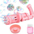 Elite Pink 8-Nozzle Bubble Emitter  Bubble Generator with Bubble Solution for Kids - Sleek Midnight Design. 