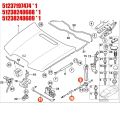 3PCS Engine Hood Release Cable Bowden Cable Kit for BMW E65 E66 7Er 51237197474. 