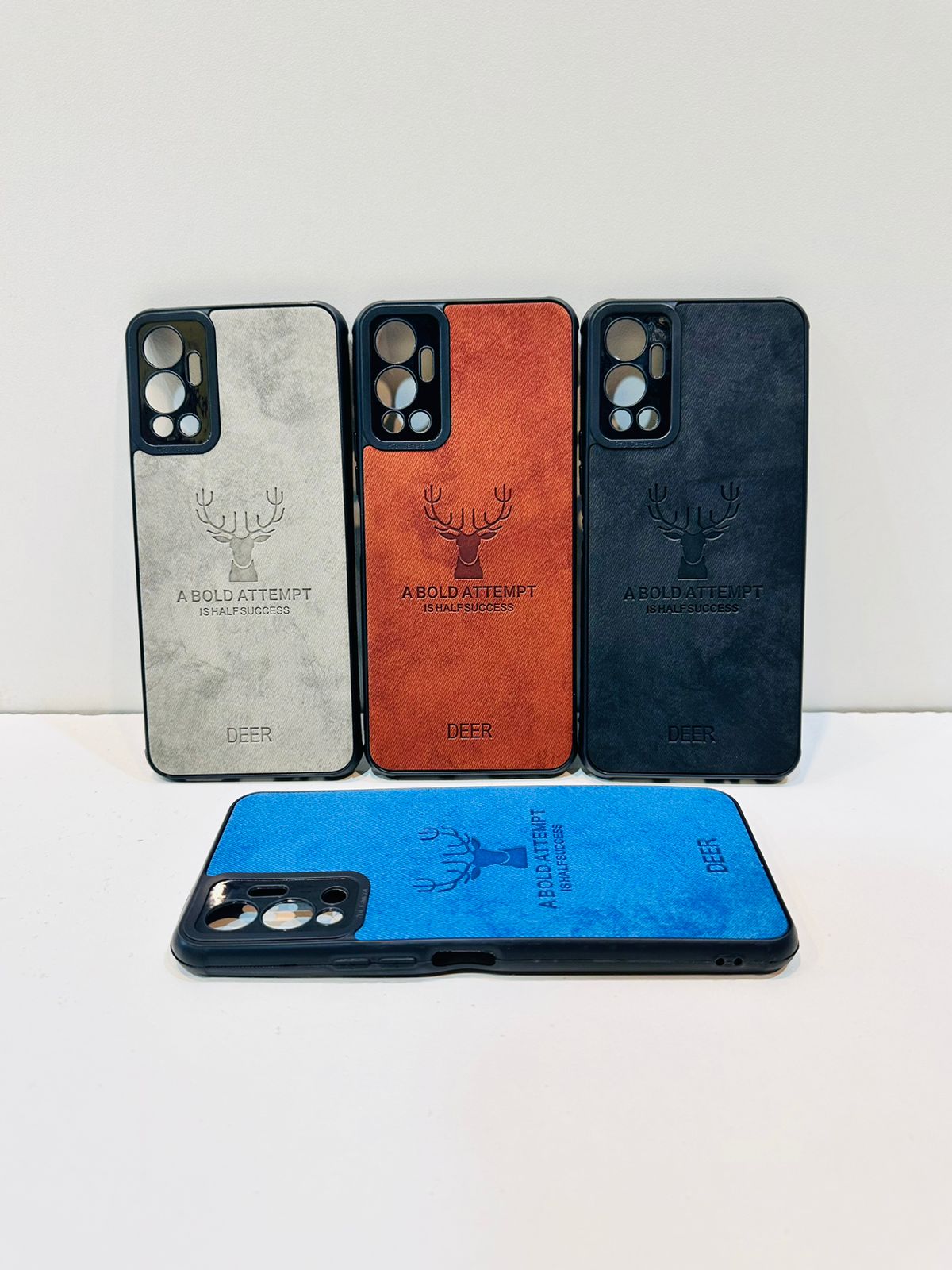 Lahore Mobile Case For Infinix Hot 12 Hybrid Soft TPU Deer Pattern Leather Shockproof Case Cover - Infinix Hot 12 Back Cover