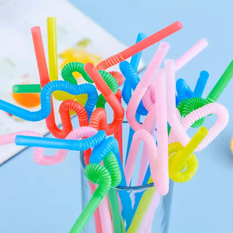 Reusable Colorful Plastic Straws