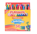 Playskool Crayons 36 Bright Color Premium Quality Washable Crayon Colors. 