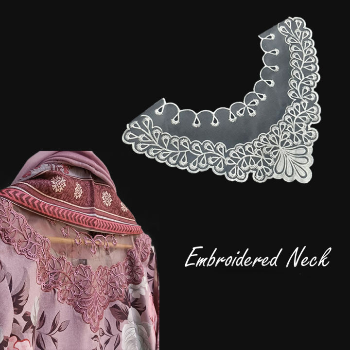 Embroidered Neck Patch - White -  OND01