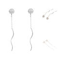 1 Pair Attractive Ladies Flower Earrings Decorative Long Dangle Dandelion Earrings for Daily Life. 