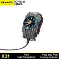 Awei X31 Gaming Stand Cooler USB Fan Portable Mobile Phone Radiator Cooling Easy & Fast installation High Quality. 
