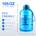 3 Liter Water Bottles with Times to Drink Motivational Straw Sports Big Jug with Handle Leak Proof BPA Free for Men and Women. 