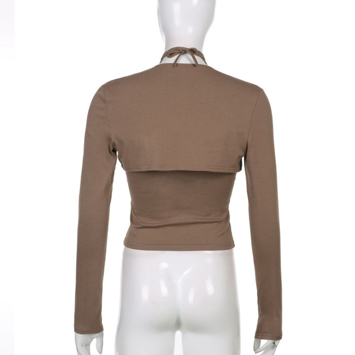 2Pcs%20Women%20Summer%20Crop%20Tops,%20Solid%20Color%20Halter-Neck%20Sleeveless%20Tank%20Tops%20+%20Long%20Sleeve%20Coat%20for%20Girls,%203%20Colors%20-%20Image%205