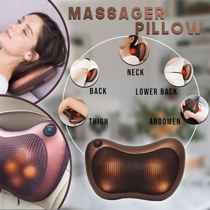 Back Massage Pillow with Heating Function Electric Shiatsu Neck