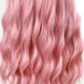 Pink Wig with Bangs Long Wavy Wig with Air Bangs Silky Full Heat Resistant Wig Hair Replacement Natural Looking Wig. 