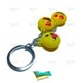 Emoji Face Keychain Key Holder Key Rings For Girls School Bags, Bikes & Cars 3 Emoji Faces in One Key Chain. 