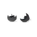 Cute Moon Stud Earrings For Women. 