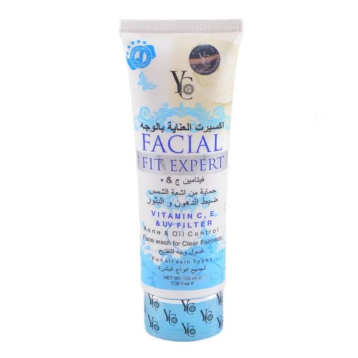 YC Thailand Facial Fit Expert Face Wash Blue - 100Ml