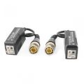 Passive HDCVI Transceiver Single Channel (300 Meters Passive Transceiver Single Channel Video Balun for HD AHD CVI TVI Cameras - Pack of Two) -  CCTV Camera Video Balun.. 