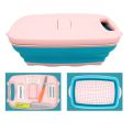 Multifunctional 9in1 Chopping Board with Drainer 5pcs Vegetable Slicer Cutters, 2 Knives and 1 Collapsible Colander for Kitchen. 
