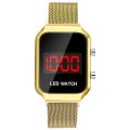 Trending Touch Screen Fashion Women Luxury Watches Square Dial Quartz Watch For Women / Stylish Ladies Led Watches For Women & Girls. 