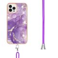 Lanyard Case for iPhone 13 Pro Max Crossbody Strap Lanyard Phone Case Silicone Marble Pattern Soft TPU Bumper Cover. 