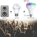 E27 Lamp Smart LED Light Bulb with USB port Bluetooth RGB Colour Music Speaker with Remote. 