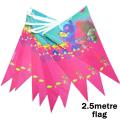 TROLLS THEME BUNTINGS - PACK OF 10 TROLLS FLAGS BANNER. 