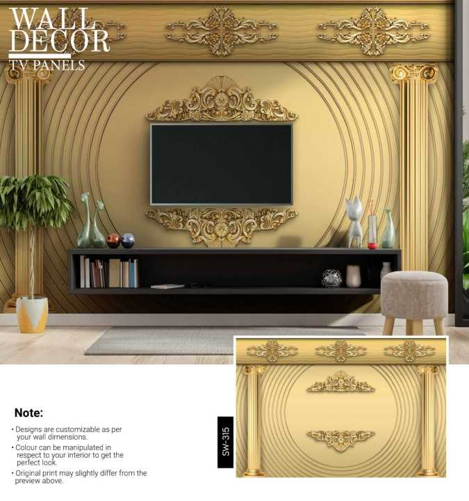 Wall Decor Wallpaper Room Decoration 3D Flex Wallpaper 8*8 Size