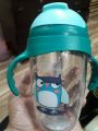 Premium Quality New Style Plastic Baby Beaker Water Sipper Feeder with Handles Travel Mug  Cuddles Feeding Bottle Washable Training Cup Learn Drinking Sippy Cup Straw Cup Trainer Feeder Baby Feeder Baby Gift Kids Infant Toddler BPA free 350ml. 