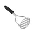 Potato Masher For Smooth Mashed Potatoes Steel Press Crusher Black Handle with Hanging Hole. 