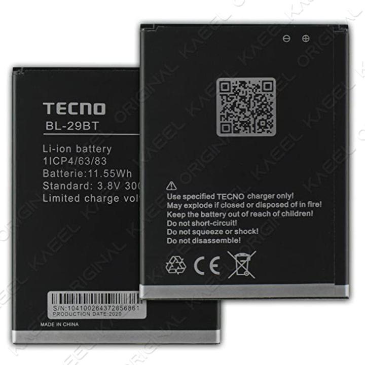 Tecno Spark Go _ KC1 _ Spark 4 Air Battery Replacement BL-29BT Battery with 3000mAh Capacity-Black