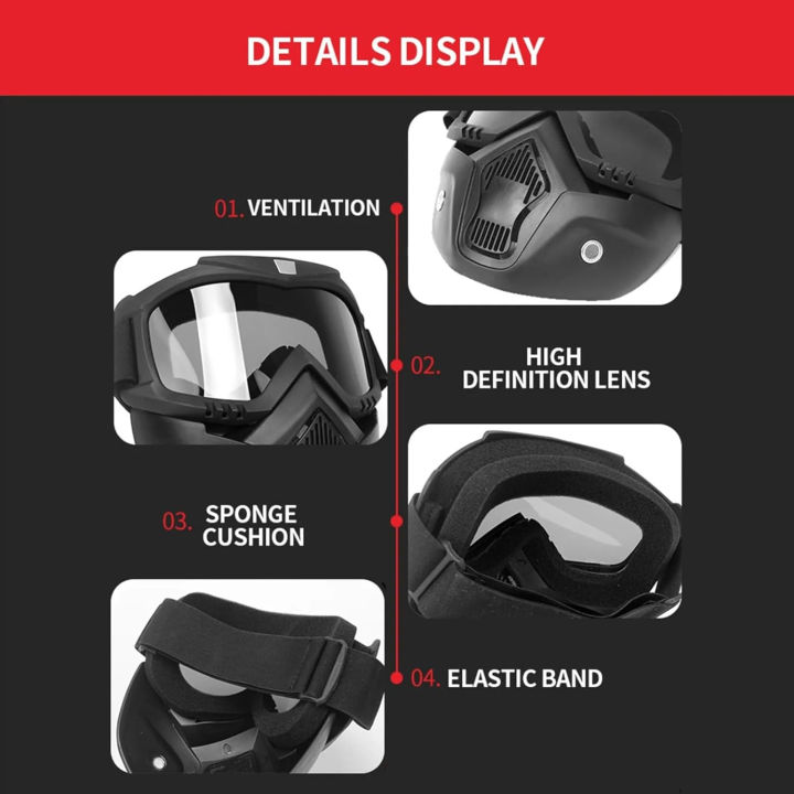 DETACHI%20Motorcycle%20Goggle%20mask%20Anti%20Scratch%20UV%20Protective%20Face%20Mask,%20Bike%20Riding%20Goggles%20Mask%20With%20Detachable%20Face%20Mask,%20Adjustable%20Elastic%20Strap%20Goggles%20Mask%20For%20Helmet%20Transparent%20Visor%20-%20Image%205