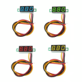 3 Wire 100v 0.28'' Multicolor DC Volt Meter Red Green Blue Yellow Digital Voltmeter 0.28 Inch Three wire 0.1V to 100V Meter by Electrica. 