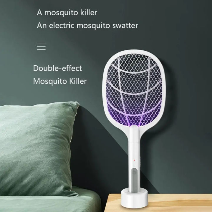 Mosquito Racket Electric Fly Swatter Powerful USB Rechargeable Grid 3-Layer Mesh Home Fly Killer Lamp — Buy Online at Best Price in Pakistan on FlipcartPK