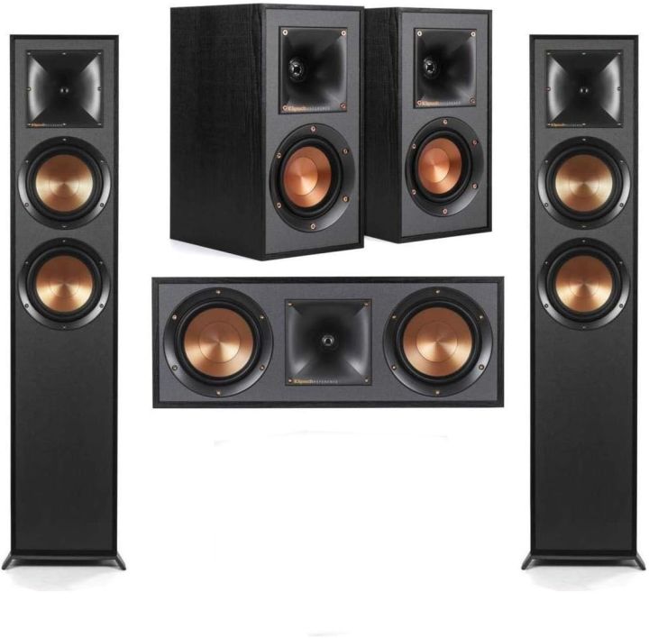 Klipsch Home Theatre system Includes 5.1 Channel (2 R620F floor standing, 1 R12SW subwoofer & R41M bookshelf pair and R-52 Centre Channel)