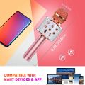 WS858L Wireless Bluetooth Musical Microphone, with Record Rose Gold. 