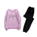 Trendy Fashion Blessed Printed Tracksuits Fabric Fleece and Thick Sweatshirts & Trouser for Winter Elegant Track suits for_Women Trendy_Casual_Wear Track_Suits Collection. 