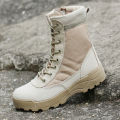 Stylish Shoe Security Guard Shoes Fashion Men Shoes Boots Combate Boots Walking Boots Leather Boots Antiskid Lace-Up Army Shoes Training Boots High Top Military Boots Swate Boots. 