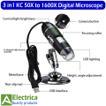 3 in 1 USB Type 50x to 1600x Magnification USB Digital Microscope with OTG Function 8-LED Light Magnifying Glass Magnifier with Stand for Mobile Phone Repair by Electrica. 