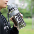 Cille 2000ml Motivational Water Bottle With Double Straw, 2L Drinking Water Bottle With Double Mouth For Girls And Gym With Handle, Portable Water Bottle For School, Outdoor Sports, BPA Free Grade Plastic Leak Proof Travel Water Bottles. 