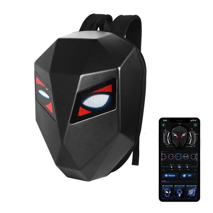 LED Eye Rider Backpack Motorbike Helmet Laptop Bag