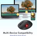 J-Tech Digital Wireless Trackball Ergonomic Mouse w/Free & Easy Thumb Control | DPI Adjustment, Precision Tracking, Multi-System Compatibility with PC, Laptop, Windows, Mac [V728]. 