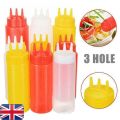 ABST - 600 ML Ketchup Squeeze Bottle 3 Holes - 1 Piece. 