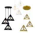 3in1 Triangle Shaped Hanging Light , Ceiling Light , Ceiling Lamp, Pendant Lamp, Pendant Light For Home, Office, TV Lounge, Bed Room, Led Light, Led Bulb, Filament Bulb (BULB NOT INCLUDED). 