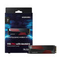 SAMSUNG 990 PRO SSD 1TB 2TB 4TB with Heatsink M.2 2280 PCI-Express Gen 4.0 x4, upto 7450MBs for PS5, Gaming PC, Video Editing, Heavy Graphics, NVMe 2.0 V7 V-NAND 3bit MLC. 