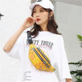 Pack Double Zipper Colorful Girls Bum Bags Messenger Chest Bags   Pouch Purse Fashion Printed Waist Bag Women Fanny. 