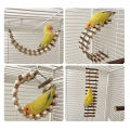 Parrots Bird Cage Ladder Toy Training Perch Portable Parrot Ladder Toy With Metal Hooks For Small Medium Parrots. 