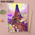 Eifel Tower - A4 Spiral Notebook with Plastic Sheet. 