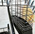 Matte Black S Shape Double Decker Dishrack Plate Dish Spoon Fork Bowl Cup Drainer Rack Kitchen Organizer With Glass & Cutlery Holder. 