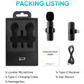 Latest { Best wired Mic } { Latest Ctype Wired Mic } { Type C Wireless Microphone K8 Collar Mic} {  Type C&iphone Wireless Microphone K8 Collar Mic } For Type C - Wireless Mic for Phone. 