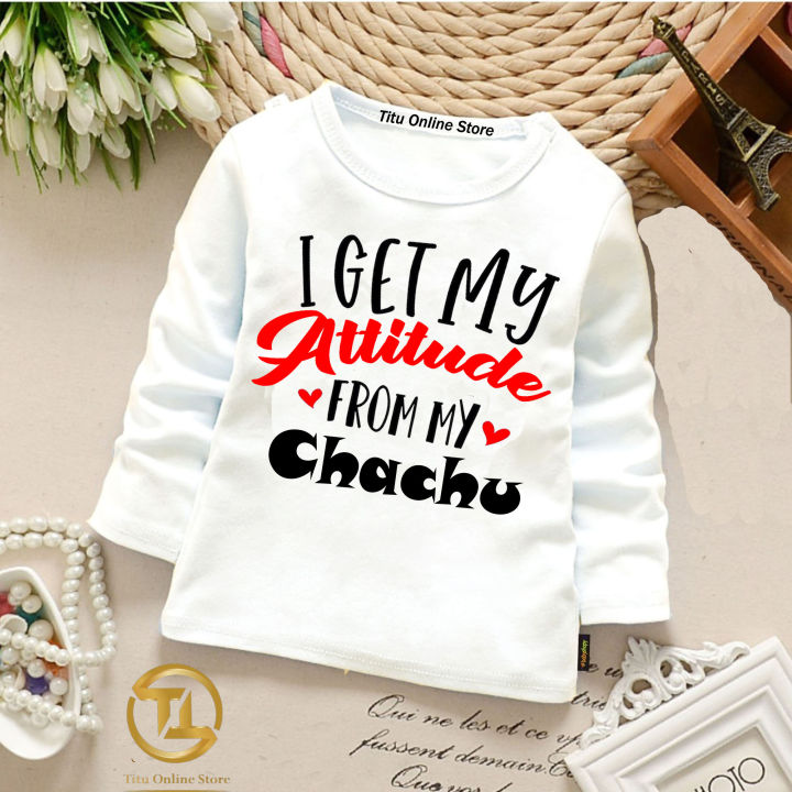 My Chachu Rocks Customized Full sleeves T Shirt for kids all colours available cotton ...