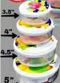 Food Container Bowl Microwave Safe BPA Free Plastic Bowl - 4 Pcs Set Storage Jar, Box, Multipurpose Bowl Fine Quality - Fresh Keeping Bowl Set. 